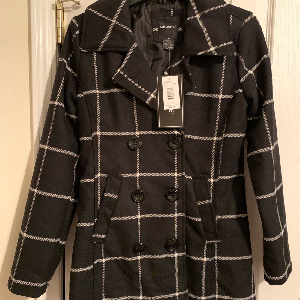 Window Pane Peacoat